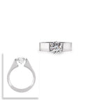 B.Tiff 2 ct Round Stainless Steel Solitaire Engagement Tension Set Ring Sizes 4 -10