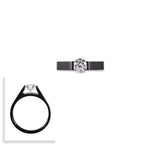 BTiff Brighter than Diamond .75Ct Round Tension Set Solitaire Engagement Ring Sizes 4-10
