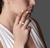 B.Tiff Signity Star Brighter than Diamond Tension Set Princess Cut 1 Ct Solitaire Ring