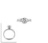 B.Tiff 2 Ct Eternity Classic Solitaire Pave Engagement Ring Stainless Steel Gold Rose Gold