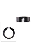 BTiff Anodized Titanium Tension Set Trillion Malfinia Ring 1 Ct