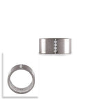 B.Tiff 4-Stone Wide Stainless Steel Ring Silver Gold Sizes 5-12