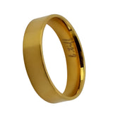 B.Tiff Brushed Band Stacking Ring Stainless Steel Black, Gold, Steel, Rose Gold