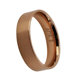 B.Tiff Brushed Band Stacking Ring Stainless Steel Black, Gold, Steel, Rose Gold
