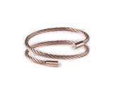 B.Tiff Double Wrapped Cable Bracelet Silver, Black, Gold, Rose Gold