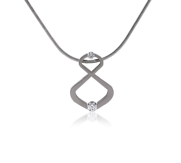 B.Tiff Infinite Stainless Steel Pendant Necklace
