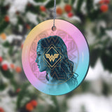 Wonder Woman 1984 (Neon) StarFire Prints Hanging Glass