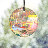 Thomas Kinkade Studios (The Wizard of Oz - Follow the Yellow Brick Road) StarFire Prints Hanging Glass - Munchkin Land