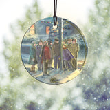 Thomas Kinkade Studios (A Christmas Story™) StarFire Prints™ Hanging Glass - Flag Pole Close-Up