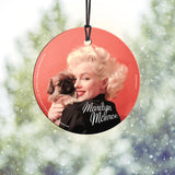 Marilyn Monroe (Oriental Gown and Pekinese) StarFire Prints™ Hanging Glass
