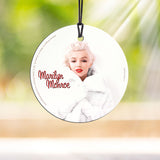 Marilyn Monroe (White Fur) StarFire Prints™ Hanging Glass