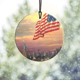 Thomas Kinkade (Light of Freedom with Statue of Liberty) StarFire Prints™ Hanging Glass