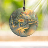 Thomas Kinkade (Christmas Evening) StarFire Prints™ Hanging Glass
