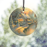 Thomas Kinkade (Christmas Evening) StarFire Prints™ Hanging Glass