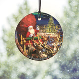 The Polar Express (Santa) StarFire Prints™ Hanging Glass