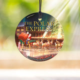 The Polar Express (Sleigh) Starfire Prints™ Hanging Glass Decoration