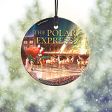The Polar Express (Sleigh) Starfire Prints™ Hanging Glass Decoration