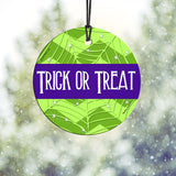 Halloween (Trick or Treat) StarFire Prints Hanging Glass Ornament