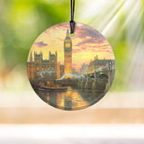 Thomas Kinkade (London, Big Ben, UK) Starfire Prints™ Hanging Glass Decoration