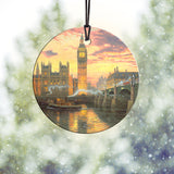 Thomas Kinkade (London, Big Ben, UK) Starfire Prints™ Hanging Glass Decoration