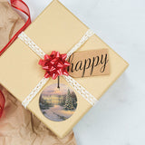 Thomas Kinkade (The Lights of Liberty, White House Christmas) Starfire Prints™ Hanging Glass Decoration