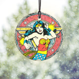 DC Comics Originals (Wonder Woman Retro) Starfire Prints™ Hanging Glass Decoration