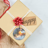 Thomas Kinkade (Christmas Chapel) Starfire Prints™ Hanging Glass Decoration