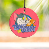 Tom and Jerry (Logo - Pink) StarFire Prints™ Hanging Glass Collectible
