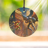 Thomas Kinkade (The Dark Knight Saves Gotham City) StarFire Prints Hanging Glass