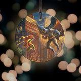 Thomas Kinkade (The Dark Knight Saves Gotham City) StarFire Prints Hanging Glass