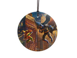Thomas Kinkade (The Dark Knight Saves Gotham City) StarFire Prints Hanging Glass