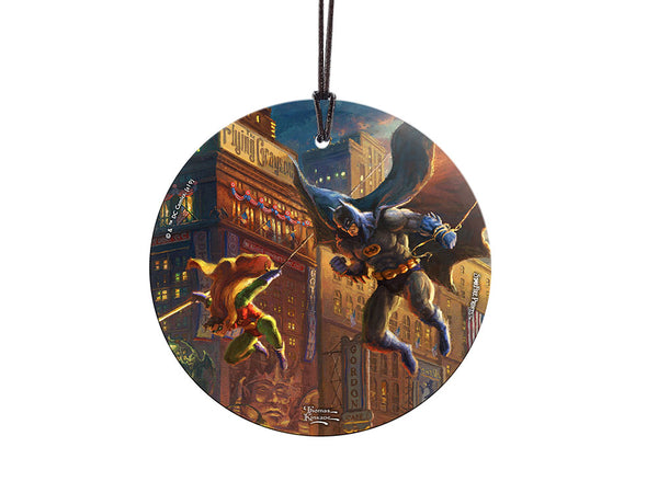 Thomas Kinkade (The Dark Knight Saves Gotham City) StarFire Prints Hanging Glass