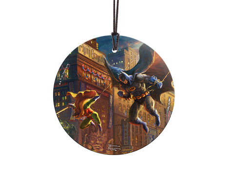 Thomas Kinkade (The Dark Knight Saves Gotham City) StarFire Prints Hanging Glass