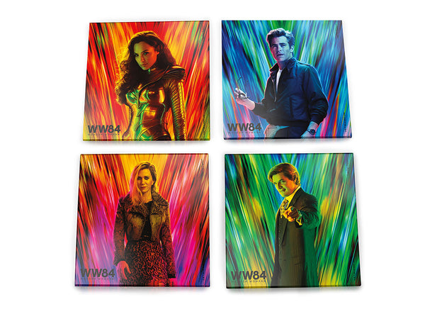 Wonder Woman 1984 (Colors) StarFire Prints Glass Coaster Set