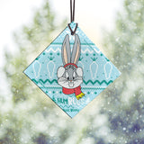 Looney Tunes (Bugs Bunny Pattern) Starfire Prints™ Hanging Glass Decoration