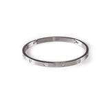 B.Tiff 8 Stone Stainless Steel Star Bangle Bracelet Gold Black Steel Rose Gold Blue SM Med Lg