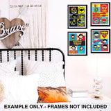 Justice League (Comic Page) TrendyPrint Wall Art Set