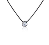 B.Tiff Pave 30-Stone Halo Stainless Steel Pendant Necklace