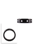 B.Tiff 8-Stone Bold Stainless Steel Ring Copy of BTiff Brighter than Diamond Stacking Eternity Ring Black Gold Steel Rose Gold