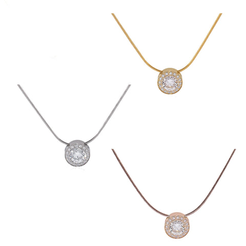 B.Tiff Aŭreolo 1ct Gold Plated Stainless Steel Pendant Necklace