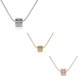 B.Tiff Barrel Stainless Steel Pendant Necklace