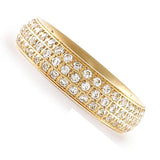 B.Tiff Three-Row Pave Stainless Steel Eternity Ring Silver Gold 4 - 10