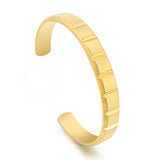 B.Tiff Simplicity Matte Box Cut Adjustable Bangle Cuff Gun Metal, Gold, Steel, Med, Large, Xlg