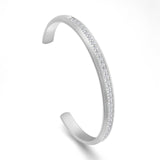 B.Tiff Eternity 30 Adjustable Stainless Steel Bangle Cuff Bracelet Gold, Black, Natural, Small, Med, Large