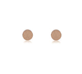 B.Tiff Plain Round Stud Stainless Steel Earrings Black Gold Silver Rose Gold