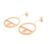 B.Tiff Logo T Bar Stainless Steel Earrings Black Gold Silver Rose Gold