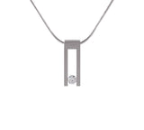 B.Tiff Hollow Bar Stainless Steel Pendant Silver, Gold or Black with Necklace