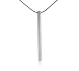 B.Tiff Plain Bar Stainless Steel Pendant Necklace Gold Silver Black Rose Gold