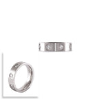 B.Tiff 8-Stone Bold Stainless Steel Ring Copy of BTiff Brighter than Diamond Stacking Eternity Ring Black Gold Steel Rose Gold