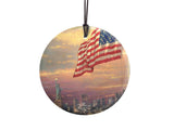 Thomas Kinkade (Light of Freedom with Statue of Liberty) StarFire Prints™ Hanging Glass